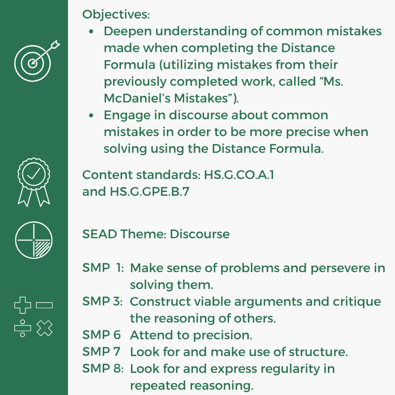 HS.G.CO.A.1 & HS.G.GPE.B.7 Lesson w SEAD Table